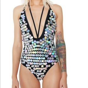 Jaded London Plunge Neck One Piece